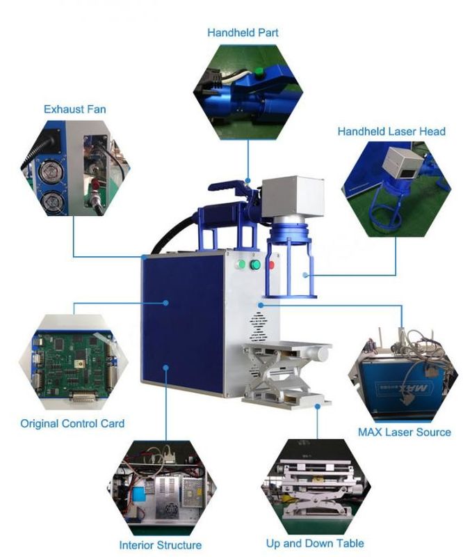 Laser die van de het Metaal50w 3d Vezel van de Mopakleur Machine merken